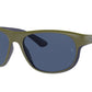 Ray-Ban RB4351 Pillow Sunglasses  657080-MATTE GREEN ON BLUE 59-17-140 - Color Map green