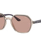 Ray-Ban RB4361 Irregular Sunglasses  6573Q4-LIGHT BROWN 52-18-145 - Color Map light brown