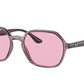 Ray-Ban RB4361 Irregular Sunglasses  6574Q3-TRANSPARENT VIOLET 52-18-145 - Color Map violet