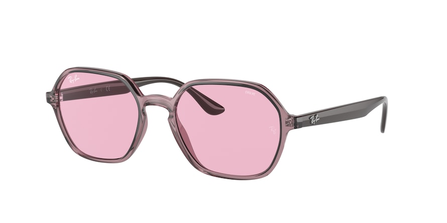 Ray-Ban RB4361 Irregular Sunglasses  6574Q3-TRANSPARENT VIOLET 52-18-145 - Color Map violet