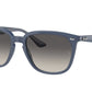 Ray-Ban RB4362 Square Sunglasses  623211-OPAL DARK AZURE 55-18-145 - Color Map blue