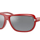 Ray-Ban RB4365M Pillow Sunglasses  F6236G-RED 62-15-135 - Color Map black