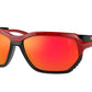Ray-Ban RB4366M Square Sunglasses  F6236Q-RED ON BLACK 61-15-130 - Color Map red