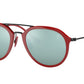 Ray-Ban RB4369M Square Sunglasses  F62330-RED 53-21-145 - Color Map red