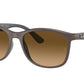 Ray-Ban RB4374 Square Sunglasses  6600M2-BROWN ON GREY 56-19-145 - Color Map brown