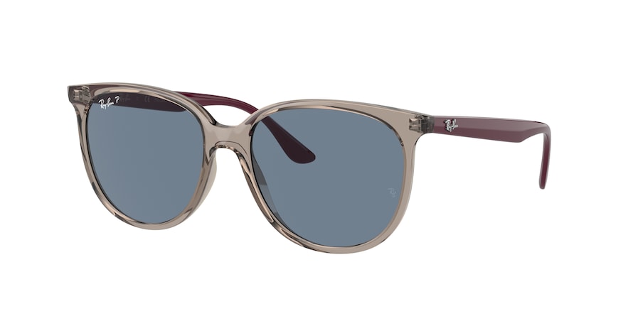 Ray-Ban RB4378F Square Sunglasses  65722V-TRANSPARENT GREY 54-16-145 - Color Map grey