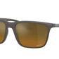 Ray-Ban RB4385 Rectangle Sunglasses  6124A3-MATTE BROWN 58-18-145 - Color Map brown