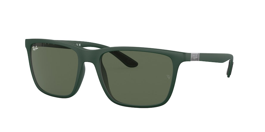 Ray-Ban RB4385 Rectangle Sunglasses  665771-MATTE GREEN 58-18-145 - Color Map green