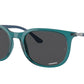 Ray-Ban RB4386 Pillow Sunglasses  6651K8-TRANSPARENT TURQUOISE 54-20-140 - Color Map blue