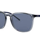 Ray-Ban RB4387 Square Sunglasses  639980-TRANSPARENT BLUE 56-18-145 - Color Map blue