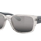 Ray-Ban RB4388 Pillow Sunglasses  6647G3-TRANSPARENT GREY 58-18-145 - Color Map grey