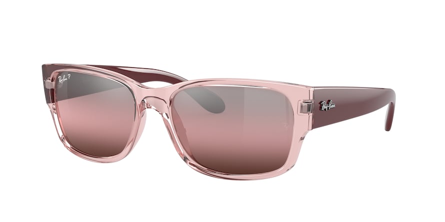 Ray-Ban RB4388 Pillow Sunglasses  6648G8-TRANSPARENT PINK 58-18-145 - Color Map pink