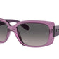 Ray-Ban RB4389 Pillow Sunglasses  6443M3-TRANSPARENT VIOLET 58-17-135 - Color Map violet