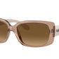 Ray-Ban RB4389 Pillow Sunglasses  6644M2-TRANSPARENT BROWN 58-17-135 - Color Map light brown