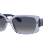Ray-Ban RB4389 Pillow Sunglasses  664578-TRANSPARENT LIGHT VIOLET 58-17-135 - Color Map blue