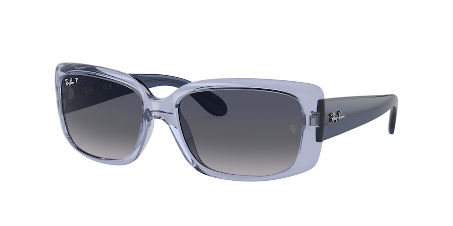 Ray-Ban RB4389 Pillow Sunglasses  664578-TRANSPARENT LIGHT VIOLET 58-17-135 - Color Map blue