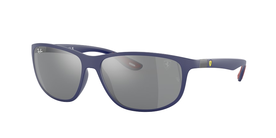 Ray-Ban RB4394M Pillow Sunglasses  F6046G-MATTE BLUE 61-14-145 - Color Map blue