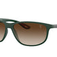 Ray-Ban RB4394M Pillow Sunglasses  F67713-MATTE GREEN 61-14-145 - Color Map green