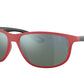 Ray-Ban RB4394M Pillow Sunglasses  F678H1-MATTE RED 61-14-145 - Color Map red
