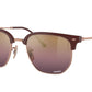 Ray-Ban NEW CLUBMASTER RB4416F Irregular Sunglasses  6654G9-BORDEAUX ON ROSE GOLD 55-20-145 - Color Map bordeaux