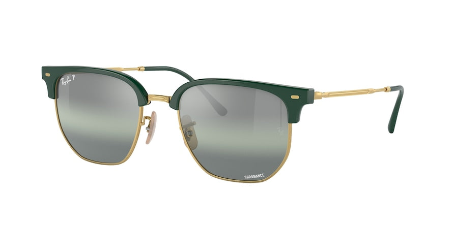 Ray-Ban NEW CLUBMASTER RB4416 Irregular Sunglasses  6655G4-GREEN ON ARISTA 53-20-145 - Color Map green