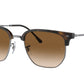 Ray-Ban NEW CLUBMASTER RB4416 Irregular Sunglasses  710/51-HAVANA ON GUNMETAL 53-20-145 - Color Map havana