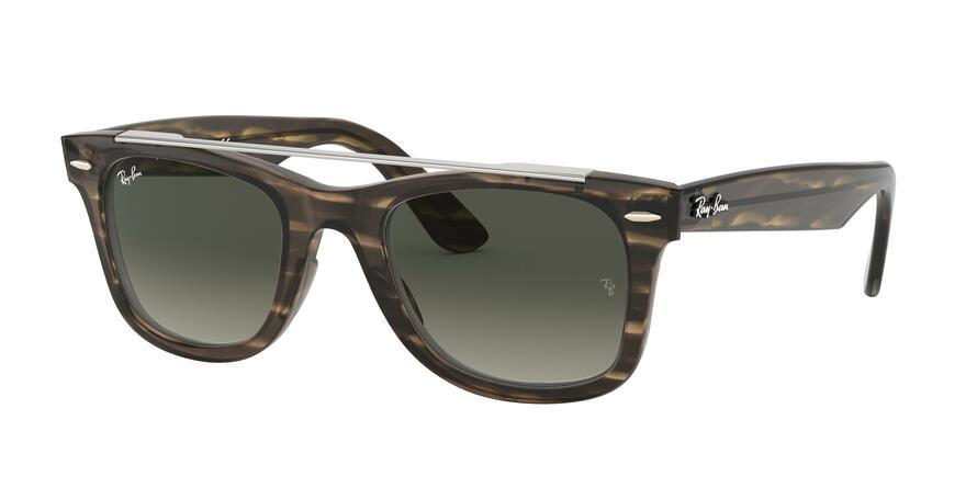 Ray-Ban WAYFARER RB4540F Square Sunglasses  641471-STRIPPED DARK BROWN 52-22-150 - Color Map brown