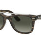 Ray-Ban WAYFARER RB4540 Square Sunglasses  641471-STRIPED DARK BROWN 50-22-150 - Color Map brown