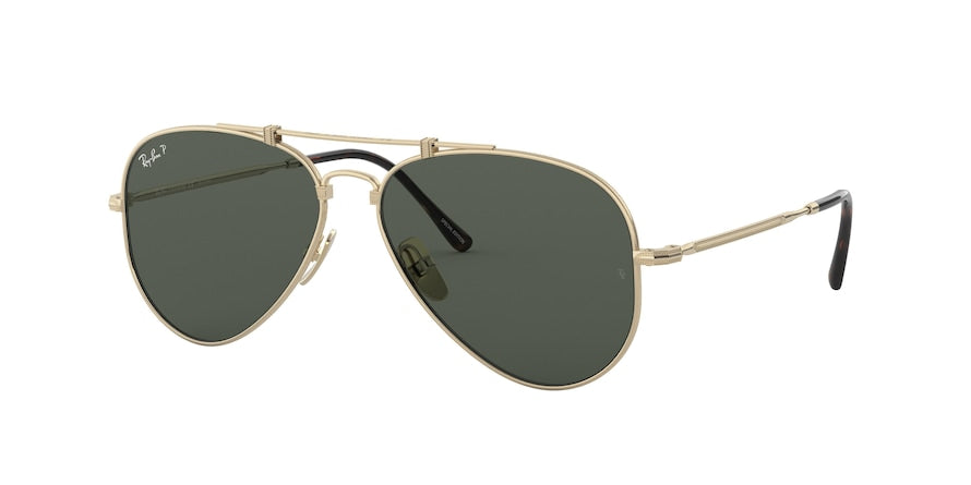Ray-Ban TITANIUM RB8125M Pilot Sunglasses  9143-GOLD 58-14-140 - Color Map gold