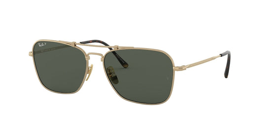 Ray-Ban TITANIUM RB8136M Square Sunglasses  9143-DEMI GLOSS WHITE GOLD 58-15-140 - Color Map gold