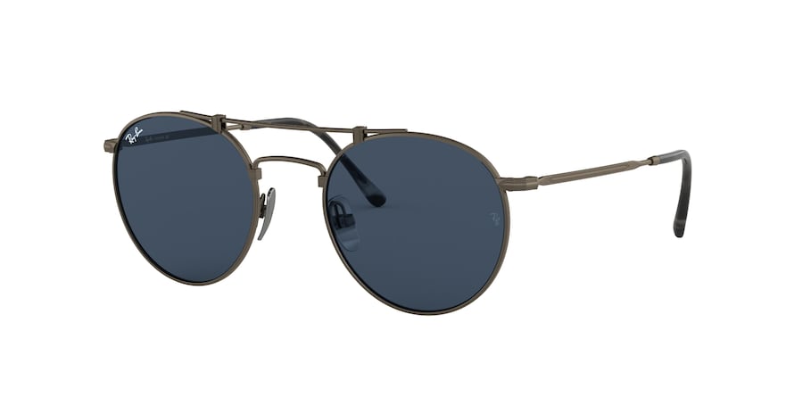 Ray-Ban TITANIUM RB8147 Round Sunglasses  9138T0-DEMI GLOSS PEWTER 50-21-140 - Color Map gunmetal