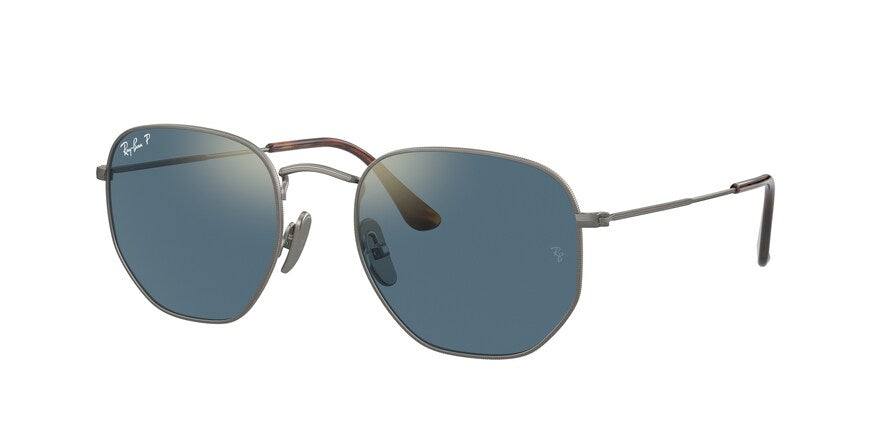 Ray-Ban HEXAGONAL RB8148 Irregular Sunglasses  9208T0-DEMIGLOSS GUNMETAL 54-21-145 - Color Map gunmetal