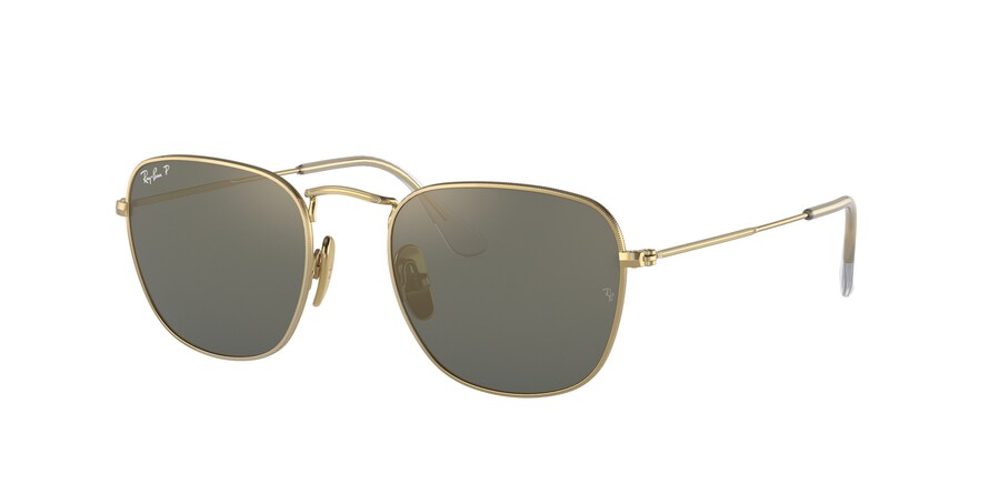 Ray-Ban FRANK RB8157 Square Sunglasses  9217T0-DEMIGLOSS BRUSHED GOLD 51-20-145 - Color Map gold