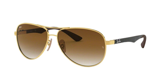 Ray-Ban CARBON FIBRE RB8313 Pilot Sunglasses  001/51-ARISTA 61-13-140 - Color Map gold