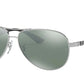 Ray-Ban CARBON FIBRE RB8313 Pilot Sunglasses  003/40-SILVER 58-13-140 - Color Map silver
