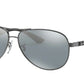 Ray-Ban CARBON FIBRE RB8313 Pilot Sunglasses  004/K6-GUNMETAL 61-13-140 - Color Map gunmetal
