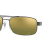 Ray-Ban RB8318CH Rectangle Sunglasses  004/6O-GUNMETAL 62-18-135 - Color Map gunmetal