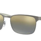 Ray-Ban RB8319CH Square Sunglasses  9075J0-GUNMETAL ON MATTE GUNMETAL 60-18-135 - Color Map gunmetal