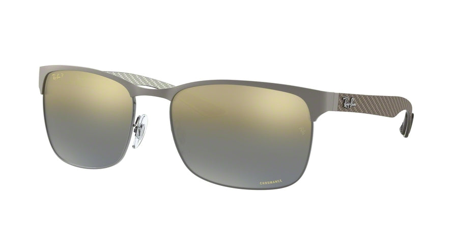 Ray-Ban RB8319CH Square Sunglasses  9075J0-GUNMETAL ON MATTE GUNMETAL 60-18-135 - Color Map gunmetal