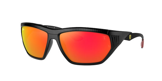 Ray-Ban RB8359M Irregular Sunglasses  F6026Q-MATTE BLACK 64-16-130 - Color Map black