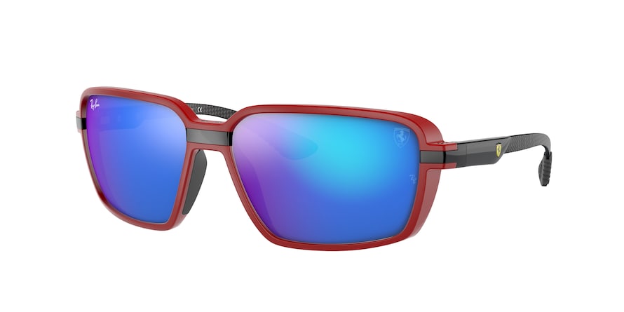 Ray-Ban RB8360M Square Sunglasses  F66355-MATTE RED 62-15-130 - Color Map red