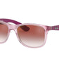 Ray-Ban Junior RJ9062S Square Sunglasses  7052V0-TRANSPARENT PINK 48-16-125 - Color Map pink
