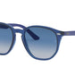 Ray-Ban Junior RJ9070S Irregular Sunglasses  70624L-TRANSPARENT BLUE 46-16-130 - Color Map blue