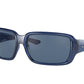 Ray-Ban Junior RJ9072S Rectangle Sunglasses  707680-TRANSPARENT BLUE 55-14-105 - Color Map blue
