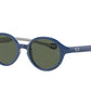 Ray-Ban Junior RJ9075S Phantos Sunglasses  709671-BLUE ON RUBBER GREY 39-16-130 - Color Map blue