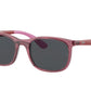 Ray-Ban Junior RJ9076S Pillow Sunglasses  712587-TRANSP PINK ON RUBBER PINK 49-17-130 - Color Map pink
