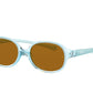 Ray-Ban Junior RJ9187S Oval Sunglasses  7081/3-TRANSPARENT LIGHT BLUE 43-14-130 - Color Map light blue