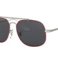 Ray-Ban Junior JUNIOR THE GENERAL RJ9561S Square Sunglasses  278/87-RUBBER RED ON SILVER 50-13-130 - Color Map red