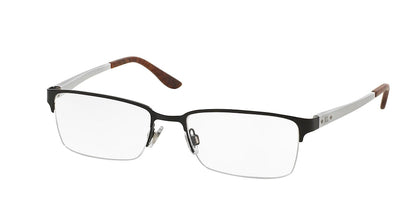 Ralph Lauren RL5089 Rectangle Eyeglasses  9281-SEMI-SHINY BLACK 54-18-140 - Color Map black
