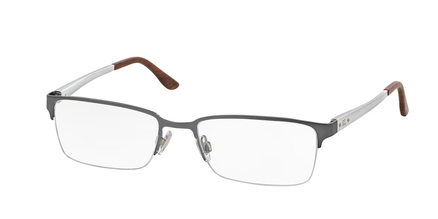 Ralph Lauren RL5089 Rectangle Eyeglasses  9282-SEMI-SHINY GUNMETAL 54-18-140 - Color Map gunmetal